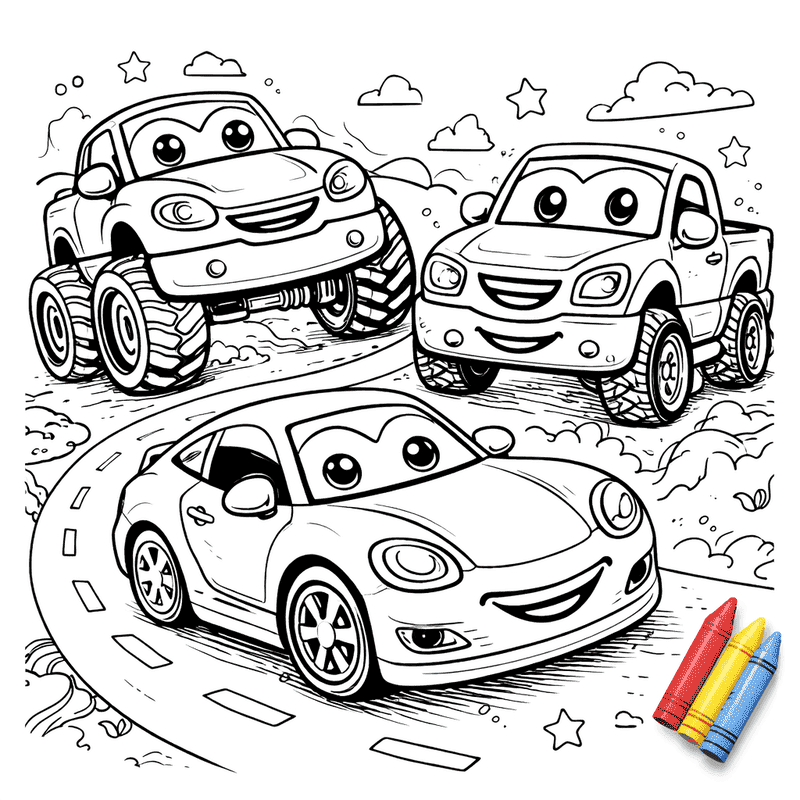Cars coloring pages for kids